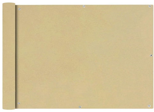 Balcony screen made of oxford fabric 75x600 cm beige - Screen - Main image