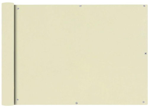 Balcony screen made of oxford fabric 75x600 cm cream - Screen - Main image