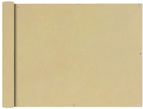 Balcony screen made of oxford fabric 90x400 cm beige - Screen - Main image