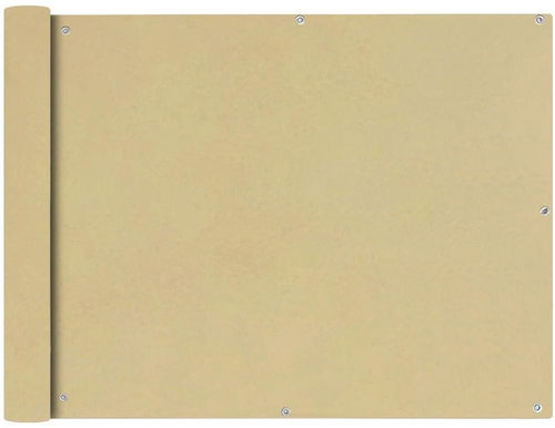 Balcony screen made of oxford fabric 90x600 cm beige - Screen - Main image