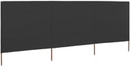 3-part screen against the wind anthracite 400 x 120 cm fabric - Screen