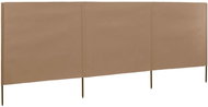 3-piece screen against the wind colour taupe 400 x 120 cm fabric - Screen