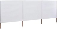 3-piece screen against the wind white 400 x 120 cm fabric - Screen