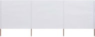 3-piece screen against the wind textile 400 x 80 cm sand white - Screen