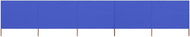 5-piece screen against the wind textile 600 x 120 cm cyan blue - Screen