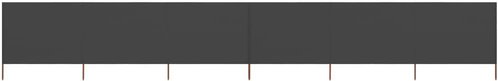6-piece screen against the wind fabric 800 x 160 cm anthracite - Screen - Main image