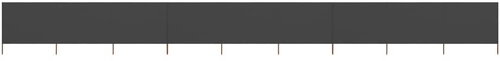 9-piece screen against the wind textile 1200 x 120 cm anthracite - Screen - Main image