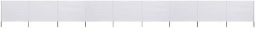9-piece screen against the wind textile 1200 x 120 cm sand white - Screen - Main image