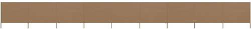 9-piece screen against the wind textile 1200 x 120 cm taupe - Screen - Main image