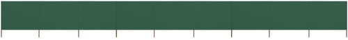 9-piece screen against the wind textile 1200 x 120 cm green - Screen - Main image