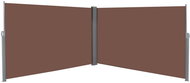 Retractable side awning / screen 180 x 600 cm brown - Awning
