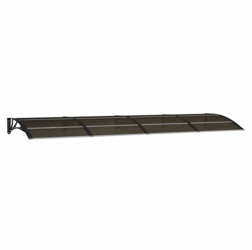 SHUMEE Vchodová stříška černá 350 × 100 cm polykarbonát - Stříška nad dveře - Main image