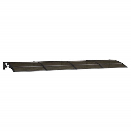 SHUMEE Vchodová stříška černá 400 × 100 cm polykarbonát - Stříška nad dveře - Main image