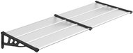 SHUMEE Vchodová stříška černá a průhledná 239 × 90 cm polykarbonát - Stříška nad dveře