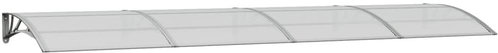 SHUMEE Vchodová stříška šedá 400 × 100 cm polykarbonát - Stříška nad dveře - Main image