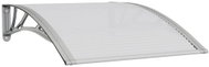 SHUMEE Vchodová stříška šedá a průhledná 100 × 80 cm polykarbonát - Stříška nad dveře