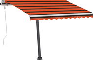 Volně stojící ručně zatahovací markýza 300 x 250 cm oranžovohnědá 3069700 - Markýza