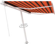 Volně stojící ručně zatahovací markýza 300 x 250 cm oranžovohnědá 3069500 - Markýza