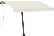 Volně stojící ručně zatahovací markýza 300 x 250 cm krémová 3069697 - Markýza
