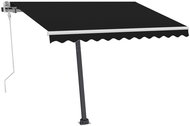 Volně stojící ručně zatahovací markýza 350 x 250 cm antracitová 3069719 - Markýza