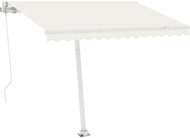 Volně stojící ručně zatahovací markýza 350 x 250 cm krémová 3069717 - Markýza