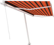 Volně stojící ručně zatahovací markýza 400x300 cm oranžovohnědá 3069540 - Markýza