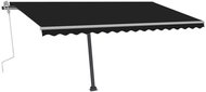 Volně stojící ručně zatahovací markýza 450 x 300 cm antracitová 3069759 - Markýza