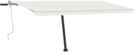 Volně stojící ručně zatahovací markýza 500 x 300 cm krémová 3069577 - Markýza