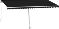 Volně stojící ručně zatahovací markýza 500 x 300 cm antracitová 3069579 - Markýza