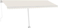 Volně stojící ručně zatahovací markýza 500 x 300 cm krémová 3069777 - Markýza