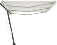 Volně stojící ručně zatahovací markýza 600 x 300 cm krémová 3069797 - Markýza