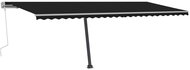 Volně stojící ručně zatahovací markýza 600 x 300 cm antracitová 3069599 - Markýza