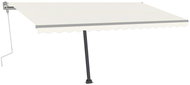 Volně stojící ručně zatahovací markýza 450 x 350 cm krémová 3069637 - Markýza