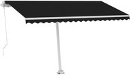 Volně stojící ručně zatahovací markýza 450 x 350 cm antracitová 3069639 - Markýza