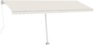 Volně stojící ručně zatahovací markýza 500 x 350 cm krémová 3069857 - Markýza