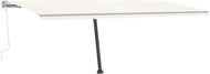 Volně stojící ručně zatahovací markýza 600 x 350 cm krémová 3069677 - Markýza