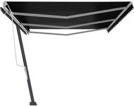 Volně stojící ručně zatahovací markýza 600 x 350 cm antracitová 3069679 - Markýza