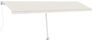 Volně stojící ručně zatahovací markýza 600 x 350 cm krémová 3069877 - Markýza
