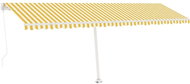 Volně stojící ručně zatahovací markýza 600 x 350 cm žlutobílá 3069878 - Markýza