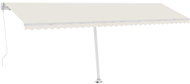 Volně stojící ručně zatahovací markýza 600 x 300 cm krémová 3069597 - Markýza