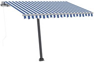 Volně stojící automatická markýza 350 x 250 cm modrobílá 3069526 - Markýza