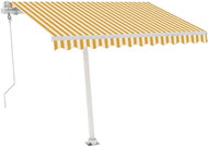 Volně stojící automatická markýza 350 x 250 cm žlutobílá 3069528 - Markýza