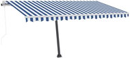 Volně stojící automatická markýza 450 x 300 cm modrobílá 3069766 - Markýza