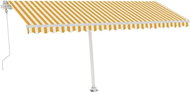 Volně stojící automatická markýza 500 x 300 cm žlutobílá 3069588 - Markýza