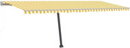 Volně stojící automatická markýza 600 x 300 cm žlutobílá 3069808 - Markýza