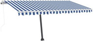 Volně stojící automatická markýza 400 x 350 cm modrobílá 3069626 - Markýza