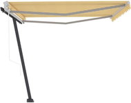 Volně stojící automatická markýza 400 x 350 cm žlutobílá 3069628 - Markýza