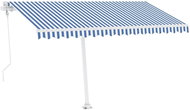 Volně stojící automatická markýza 400 x 350 cm modrobílá 3069826 - Markýza