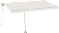 Volně stojící automatická markýza 400 x 350 cm krémová 3069827 - Markýza
