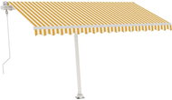 Volně stojící automatická markýza 450 x 350 cm žlutobílá 3069848 - Markýza